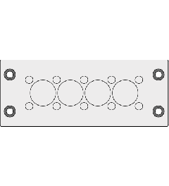 KEL-DPZ 24/14 CR cable entry plate, screw, gray