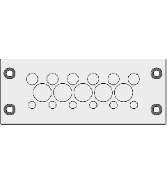 KEL-DPZ 24/17 CR cable entry plate, screw, gray