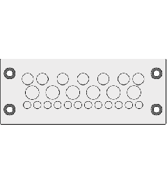 KEL-DPZ 24/25 CR cable entry plate, screw, gray