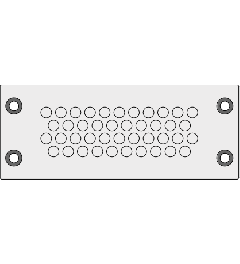 KEL-DPZ 24/42 CR cable entry plate, screw, gray