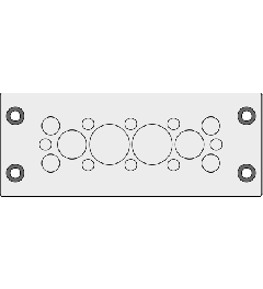 KEL-DPZ 24/16 CR cable entry plate, screw, gray