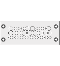 KEL-DPZ 24/32 CR cable entry plate, screw, gray