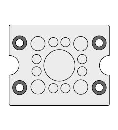 KEL-DPZ B 13 CR cable entry plate, screw, gray