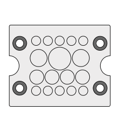 KEL-DPZ B 17 CR cable entry plate, screw, gray