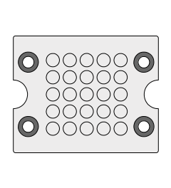 KEL-DPZ B 25 CR cable entry plate, screw, gray