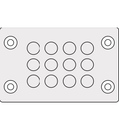 KEL-DPZ 6/12 CR cable entry plate, screw, gray