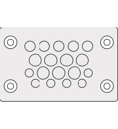 KEL-DPZ 6/18-1 CR cable entry plate, screw, gray