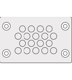 KEL-DPZ 6/18 CR cable entry plate, screw, gray