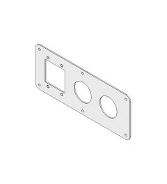 FP-KL 221x90/A RAL 7035 Kabelflenspl, 1x uitsp.46x46mm 2xM40