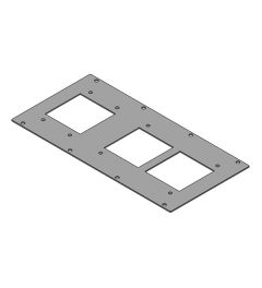 MP3 modular gland plate, steel, 1xKEL-JUMBO 1+1xKEL-JUMBO 2