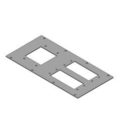 MP5 modular gland plate, steel, 1xKEL-JUMBO 1+1xKEL-JUMBO 2