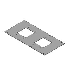 MP4 modular gland plate, steel, 2xKEL-JUMBO 1