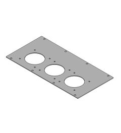 MP7 modular gland plate, steel, 3xKEL-JUMBO 1