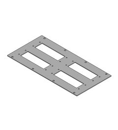 MP2 modular gland plate, steel, 2xKEL-JUMBO 1