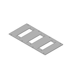 MP1 modular gland plate, steel, 2xKEL-JUMBO 1