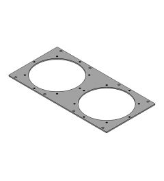 MP8 modular gland plate, steel, 2xKEL-ULTRA flex