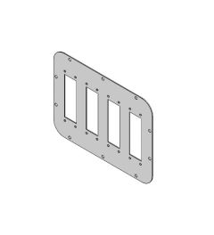 FP-AX 301x221 (4 uitsparing) Kabel flensplaat