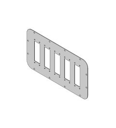 FP-AX 401x221 (5 uitsparing) Kabel flensplaat