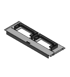 KDR-ESR-HW-600 Bodemplaat met schuifframes + 1 blindplaat