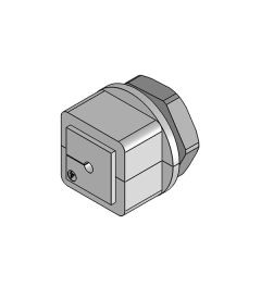 KVT 25 grijs wartel, 2 delen, met moer,IP54, M25