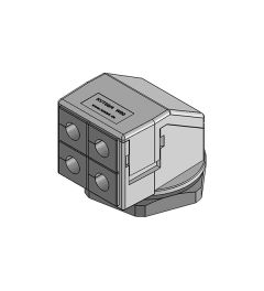 KVT 50/4-W90 90° split cable gland M50, screw nut, gray