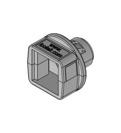 QVT Click 16 wartel, 2 delen , plug, M16, grijs