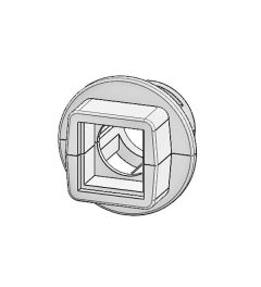 QVT Click 25 wartel, 2 delen, plug, M25, grijs