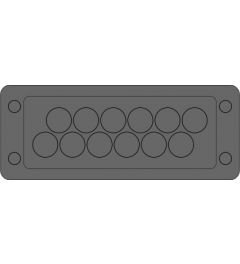 KEL-DPR 24/12 black cable entry plate