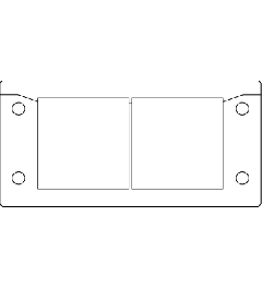 KEL-ER 16/2 CR cable entry frame, 2p, -/2, black