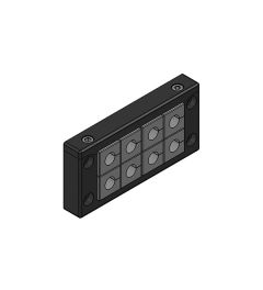 KEL-ER 16/8 kabelinvoerframe, 2d, 8/-, zwart