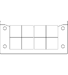 KEL-ER 16/8 CR cable entry frame, 2p, 8/-, black