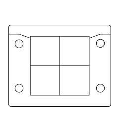 KEL-ER B4 CR (S)VOC cable entry frame, 2p, 4/-, black