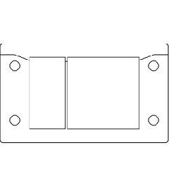 KEL-ER 10/3 CR cable entry frame, 2p, 2/1, black