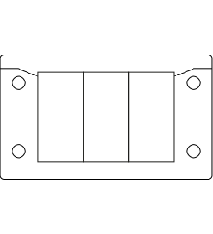 KEL-ER 10/6 CR cable entry frame, 2p, 6/-, black