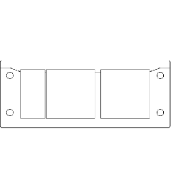 KEL-ER 24/4 CR cable entry frame, 2p, 2/2, black