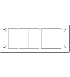 KEL-ER 24/7 CR cable entry frame, 2p, 6/1, black