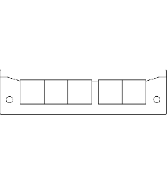 KEL-ER-E 5 CR cable entry frame, 2p, 5/-, black