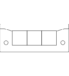 KEL-ER-E 3 CR (S)VOC cable entry frame, 2p, 3/-, black