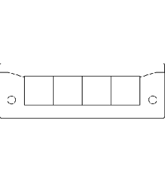 KEL-ER-E 4 CR cable entry frame, 2p, 4/-, black