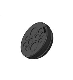 KEL-DP 32/10 B cable entry plate, plug, wall 2.8-4mm, black