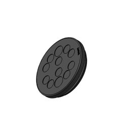 KEL-DP 50/12 B cable entry plate, plug, wall 2.8-4mm, black