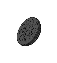 KEL-DP 50/18 B cable entry plate, plug, wall 2.8-4mm, black