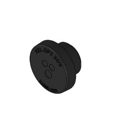 KEL-DPZ 25/3 round cable entry plate, screw nut, M25, black