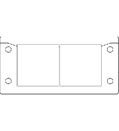 KEL-U 16/2 CR kabelinvoerframe, 2d, -/2, zwart