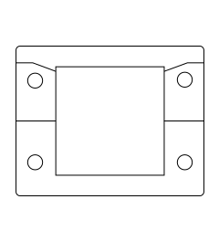 KEL-U B1 CR kabelinvoerframe, 2d, -/1, zwart