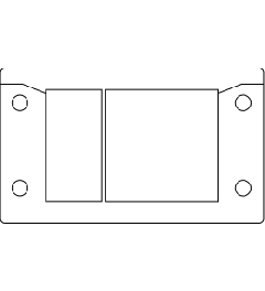 KEL-U 10/3 CR kabelinvoerframe, 2d, 2/1, zwart