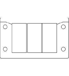 KEL-U 10/6 CR kabelinvoerframe, 2d, 6/-, zwart