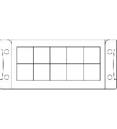 KEL-FA 24/10 kabelinvoerframe, 2d, 10/-, zwart