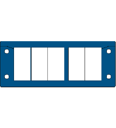 KEL-ER-BL 24/10 cable entry frame , 2p, 10/-, V2A, blue