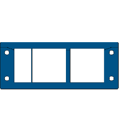 KEL-ER-BL 24/4 cable entry frame , 2p, 2/2, blue